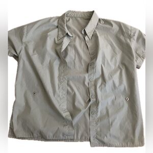 Light green casual coat button up